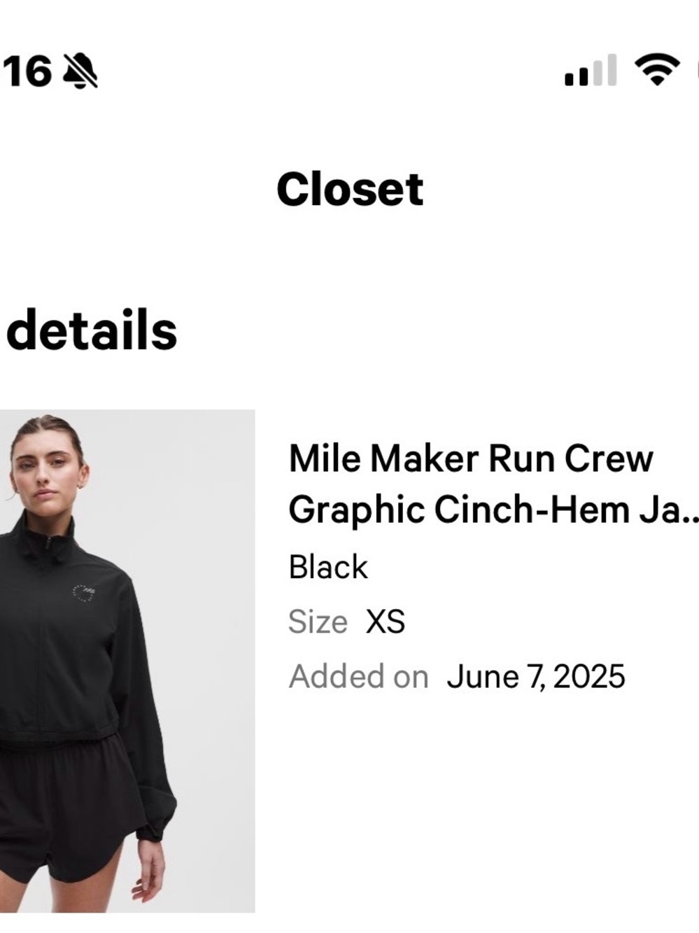 lululemon athletica Black Cropped Bomber Jacket - Picture 4 of 4
